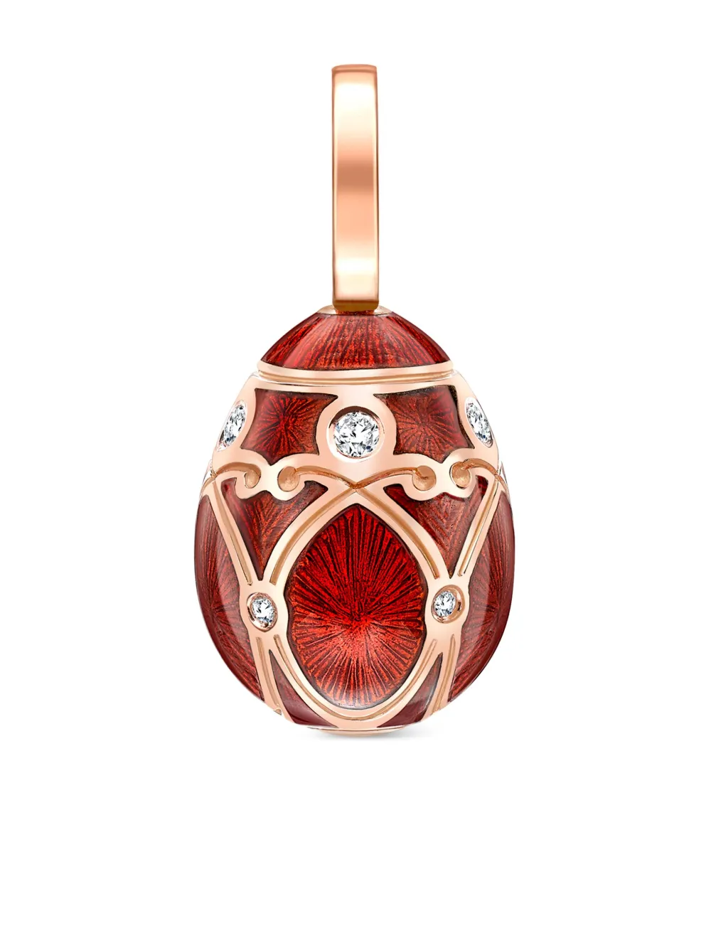 

Подвеска Heritage Egg из розового золота с бриллиантами FABERGÉ, красный