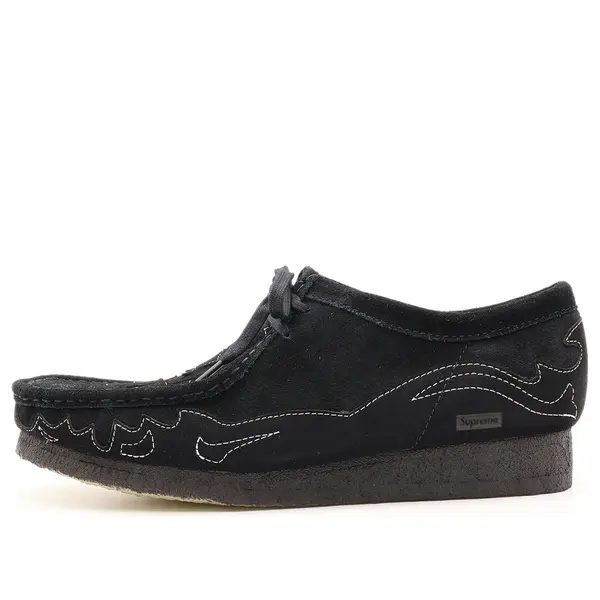 

Кроссовки x supreme wallabee 'black' Clarks, черный