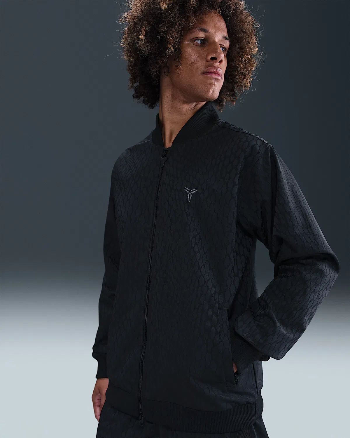 Nike Kobe баскетбольная куртка-бомбер, Black/Medium Ash