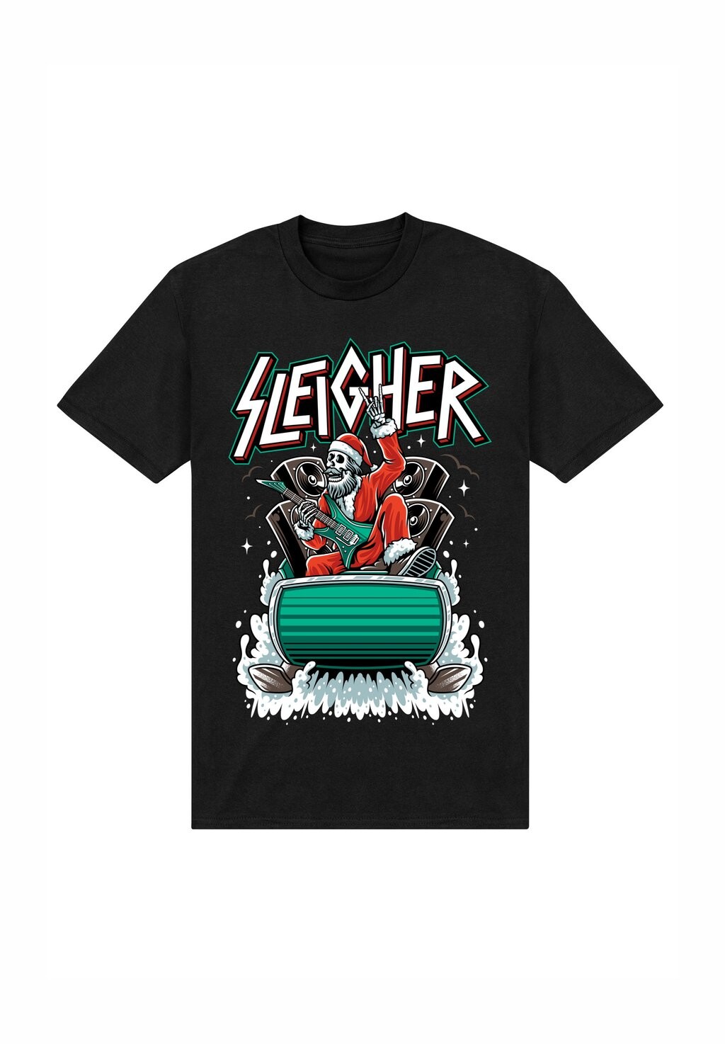 

Футболка с принтом CHRISTMAS SLEIGHER Henry Tiger, черный