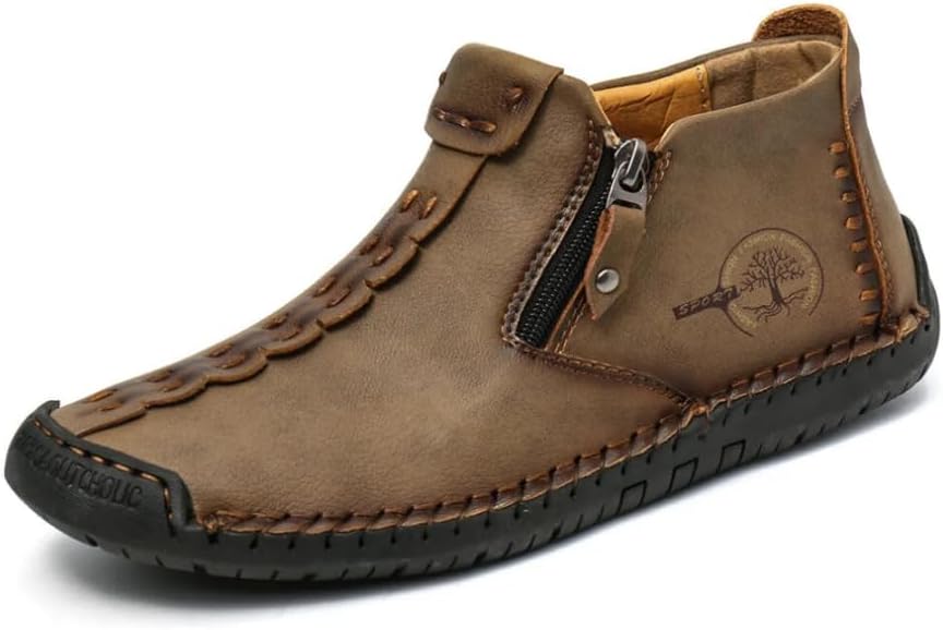 

Мужские прогулочные туфли с поддержкой свода стопы, дышащие, легкие и противоскользящие, удобная водонепроницаемая обувь для улицы, ручной работы, ортопедические кроссовки Silkhause, хаки