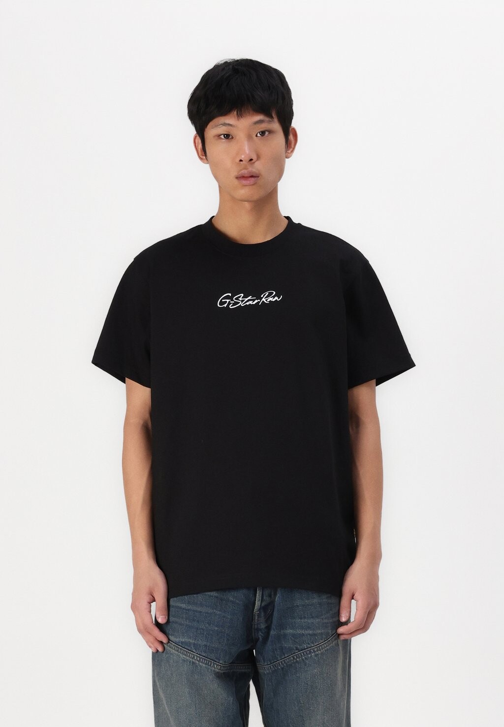 

Футболка с принтом AUTOGRAPH BACK LOOSE G-STAR, черный