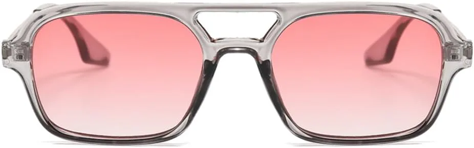 

Солнцезащитные очки UV400 с двойной перемычкой, оправа «кошачий глаз», для женщин и мужчин, для бега и занятий спортом на открытом воздухе UYPTK, Grey Gradient Pink