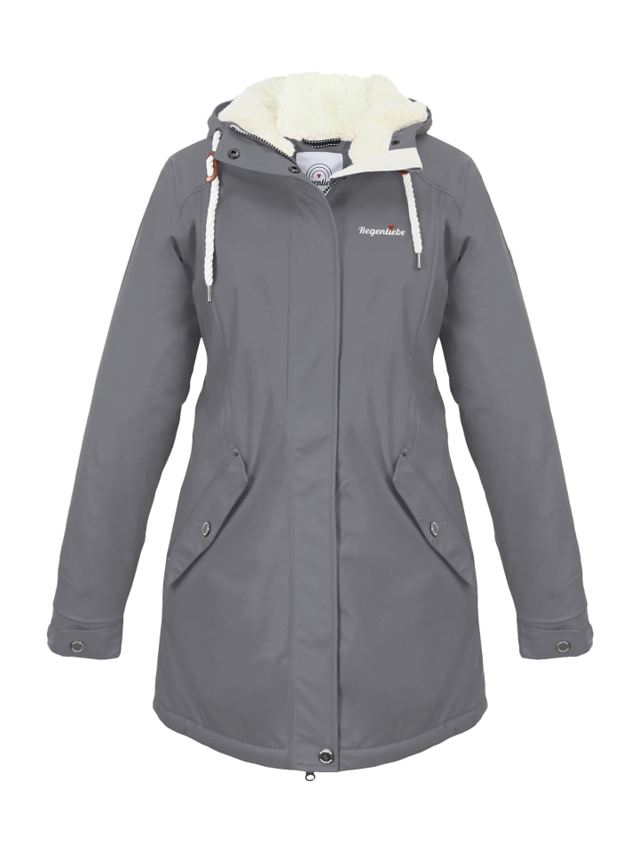 

Regenliebe Фризский дождевик на подкладке из плюшевого флиса, темно-серого цвета