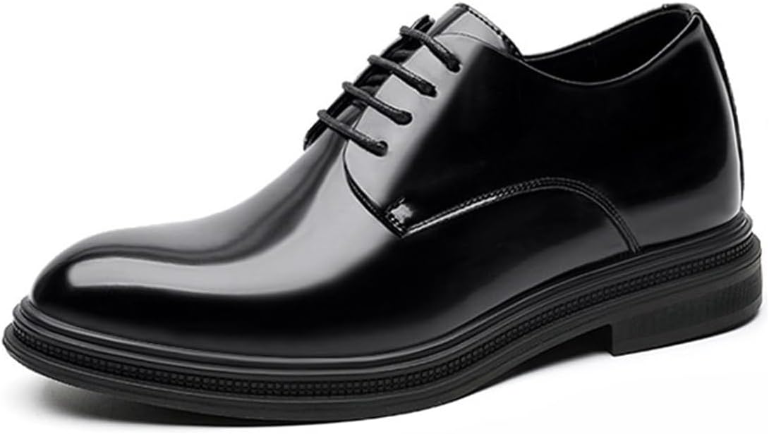 

Мужские туфли на подъем VIBLiSS, кожаные туфли на шнуровке, классические модные туфли, повышающие рост, для свадьбы и вечеринки, оксфорды, черный