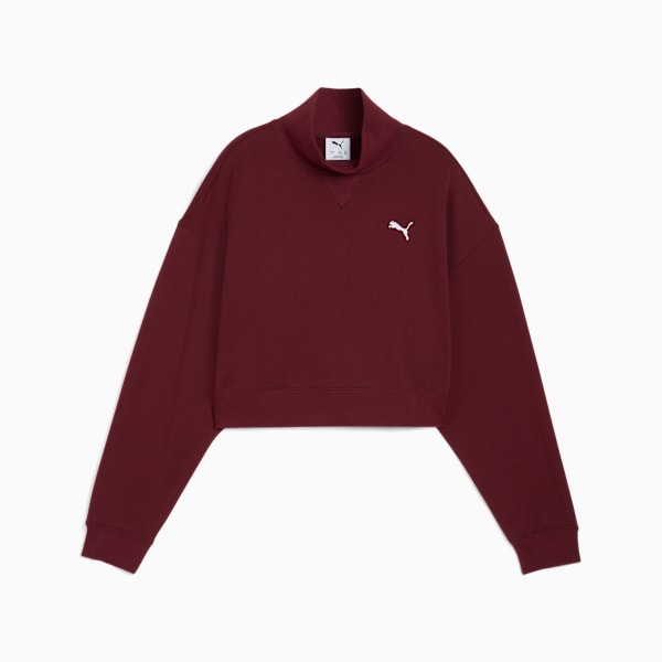 Толстовка с круглым вырезом для больших детей Puma Wardrobe Essentials, красный — фото 4