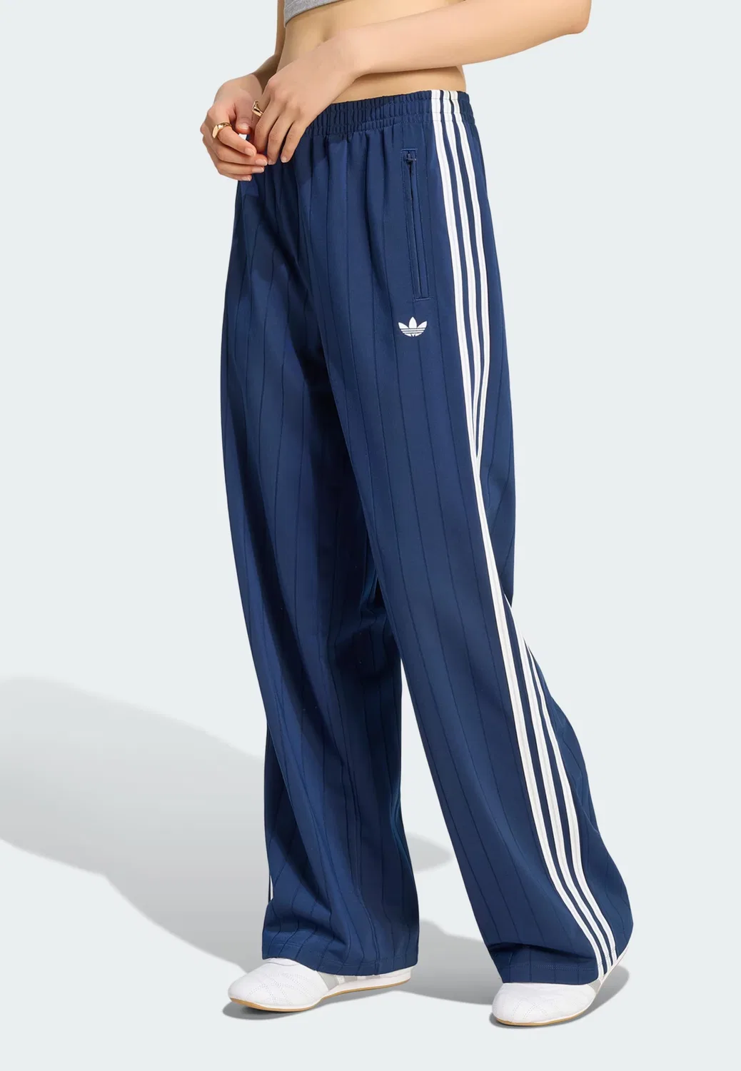 Брюки Adidas Originals свободного кроя Firebird темно-синего цвета — фото 2