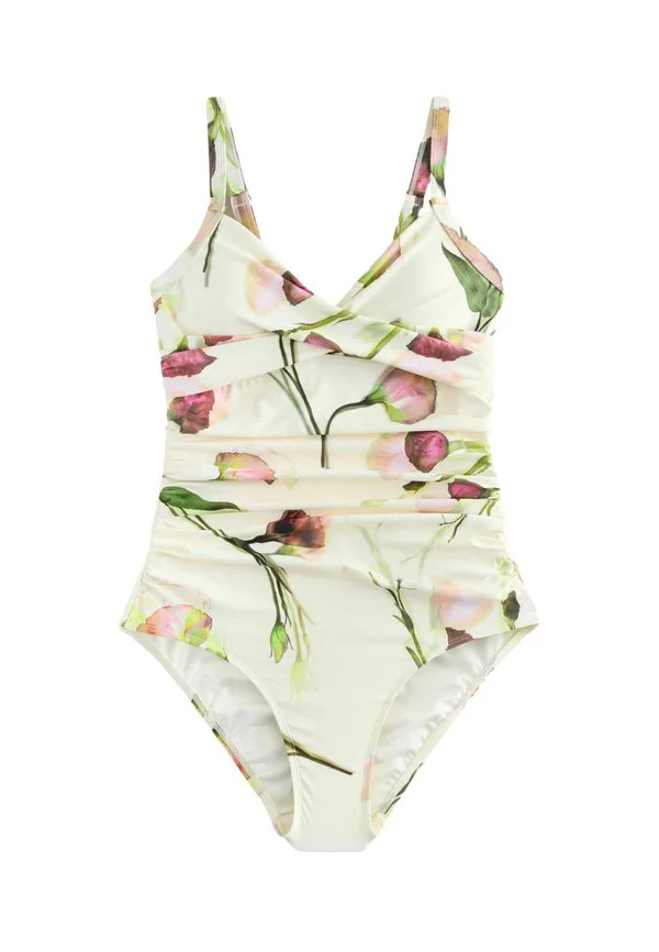 Купальник с эффектом утягивания живота Next, Cream Tulip Print