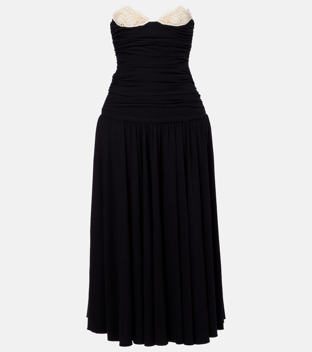 

Коктейльное платье из джерси с отделкой крючком Magda Butrym, черный