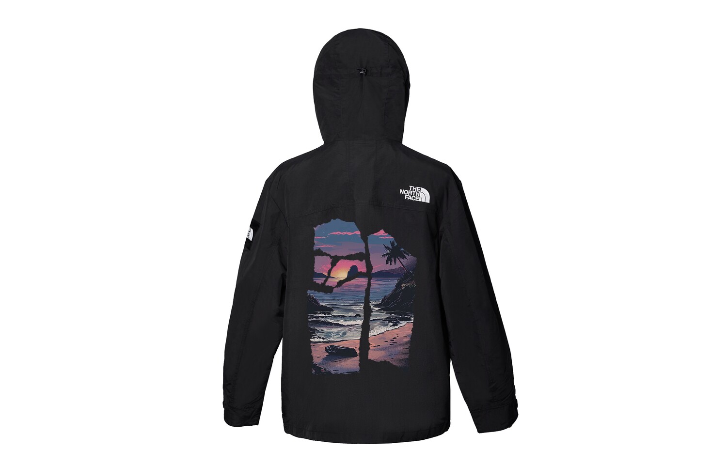 

Ветровка куртка унисекс черный The North Face