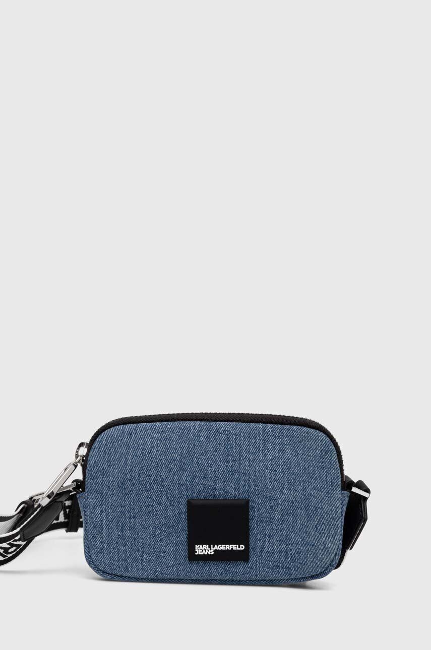 

Хлопковая сумочка Karl Lagerfeld Jeans, синий
