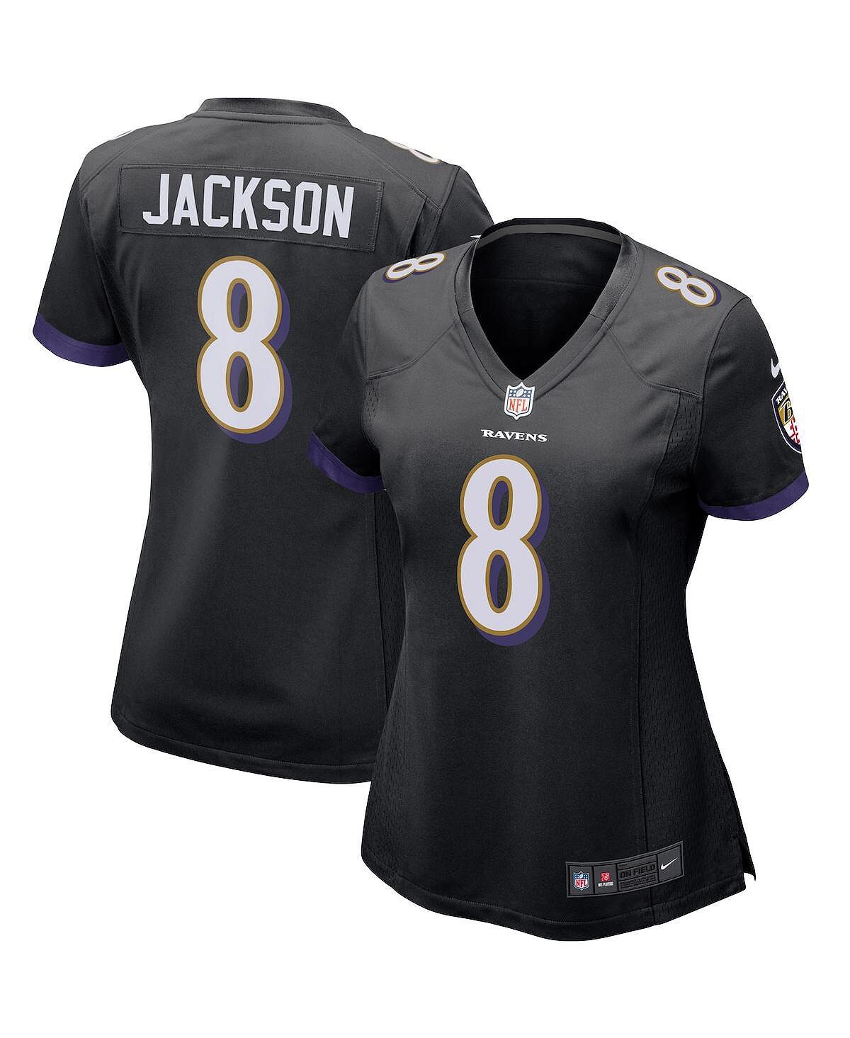

Женская черная игровая майка Lamar Jackson Baltimore Ravens Nike, черный