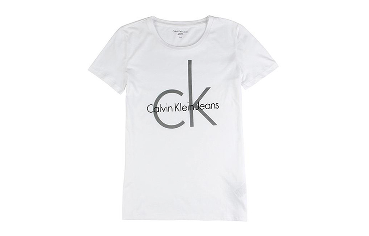 

Calvin Klein CK/ Футболка прямого кроя женская белая