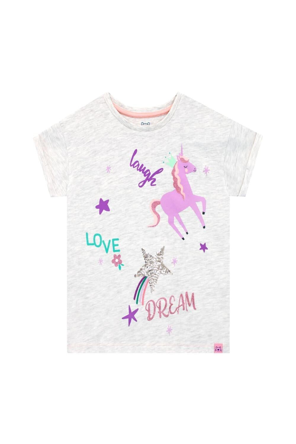 

Футболка с единорогом Laugh Love Dream Harry Bear, серый