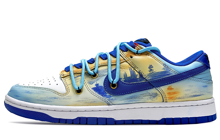 

Кроссовки Nike Dunk Skateboard Shoes Unisex Low-Top Blue Yellow/Purple