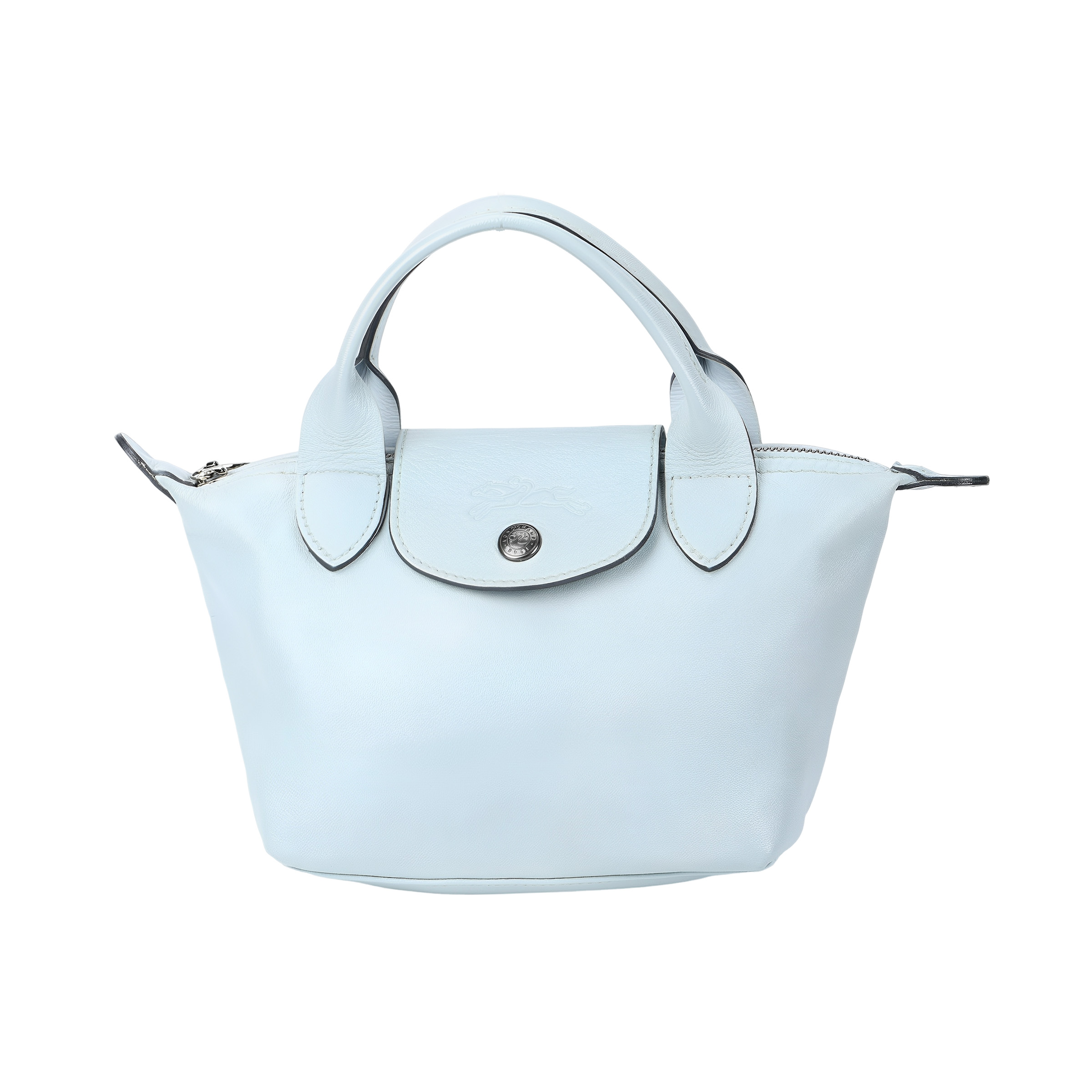 

LONGCHAMP Сумка-пельмень из овчины с короткой ручкой, сумка через плечо, мини-сумка женская, небесно-голубая