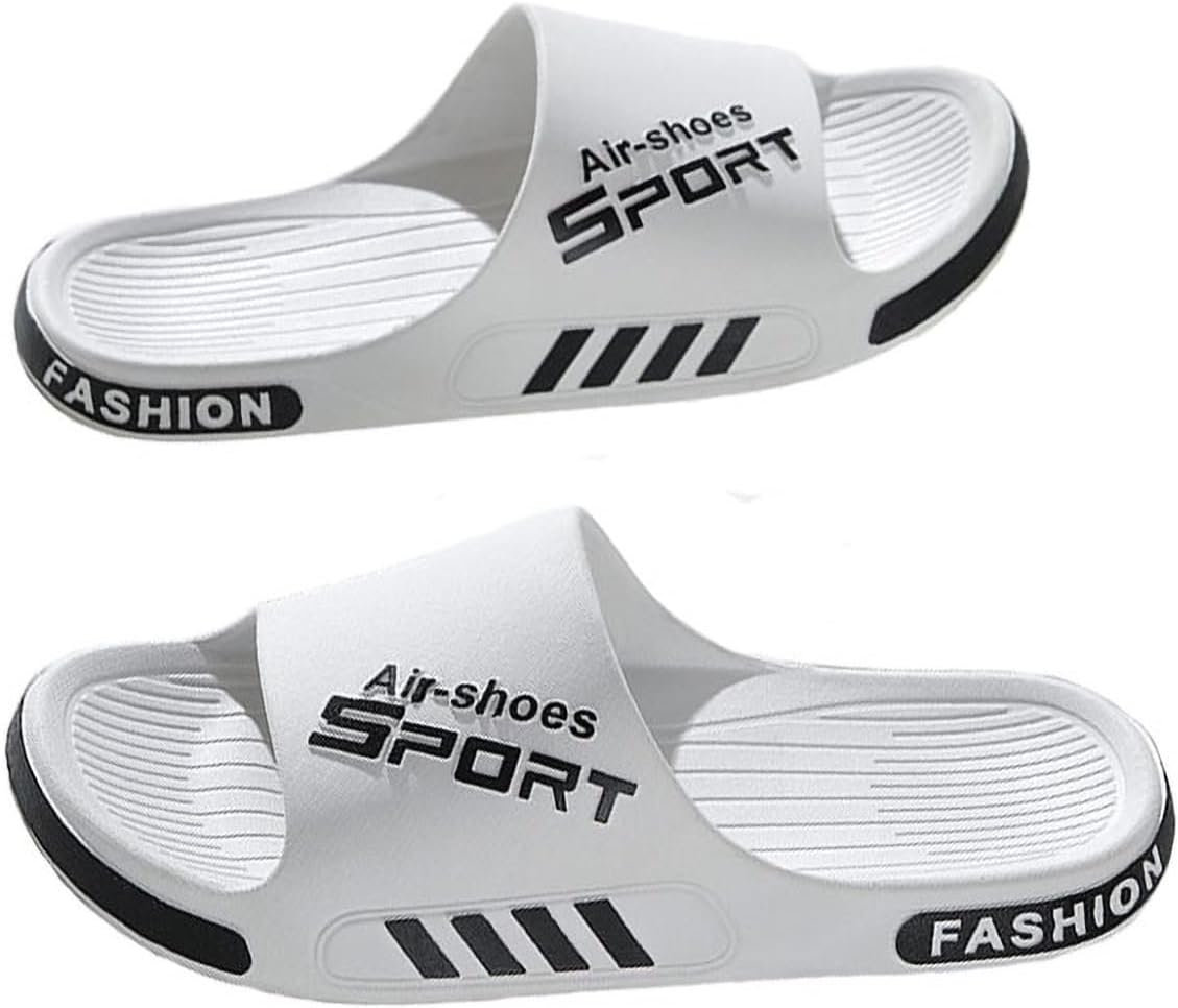 

Мужские сланцы IBAIOU больших размеров, модные тапочки для ванной, душа, бассейна и пляжа, белый