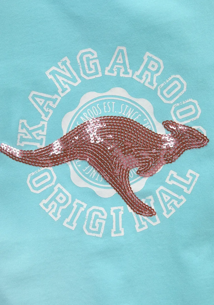 Футболка KangaROOS с аппликацией из пайеток, мятный — фото 4