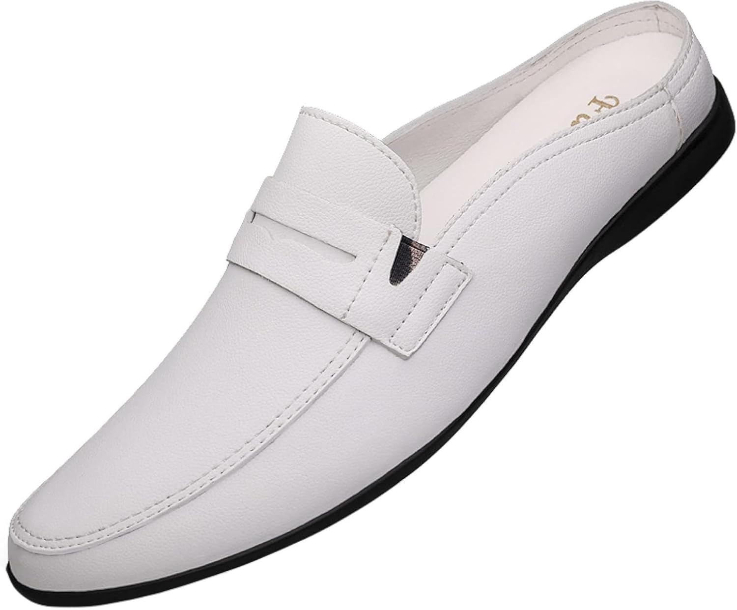 

Мужские тапочки OXCOWNIU, закрытые лоферы, повседневная обувь, скользящие туфли на плоской подошве, повседневные беззадние лоферы, белый