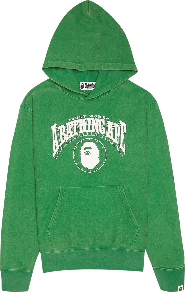 

Худи BAPE Washed Relaxed Fit 'Green', зеленый