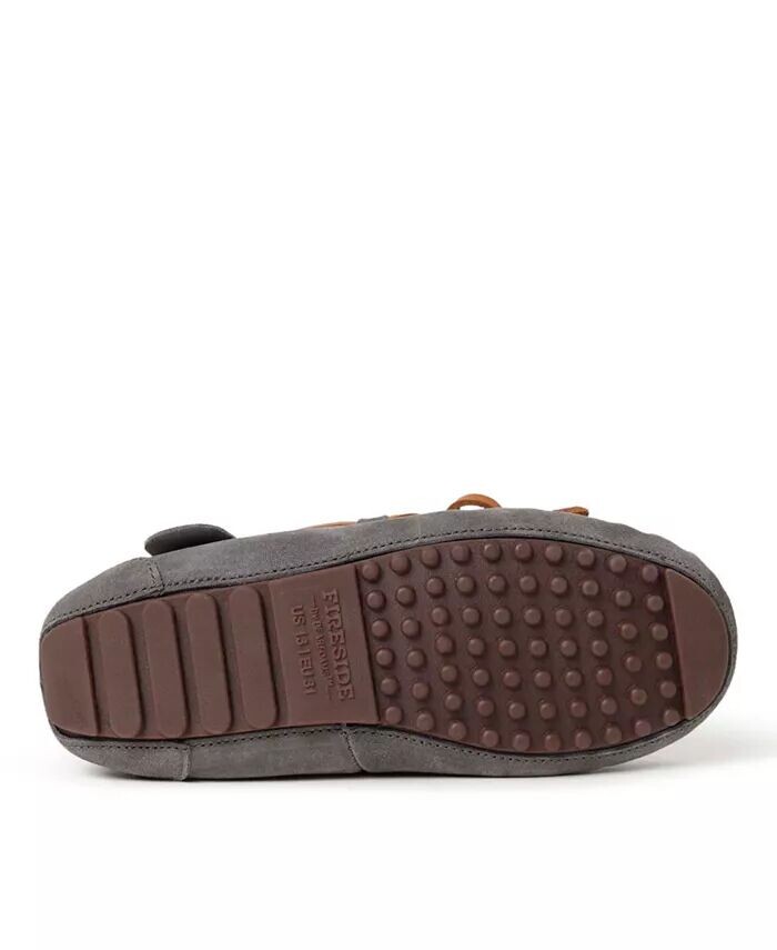 Тапочки-мокасины из натуральной овчины Dearfoams Girls Fireside By Parke, серый — фото 2