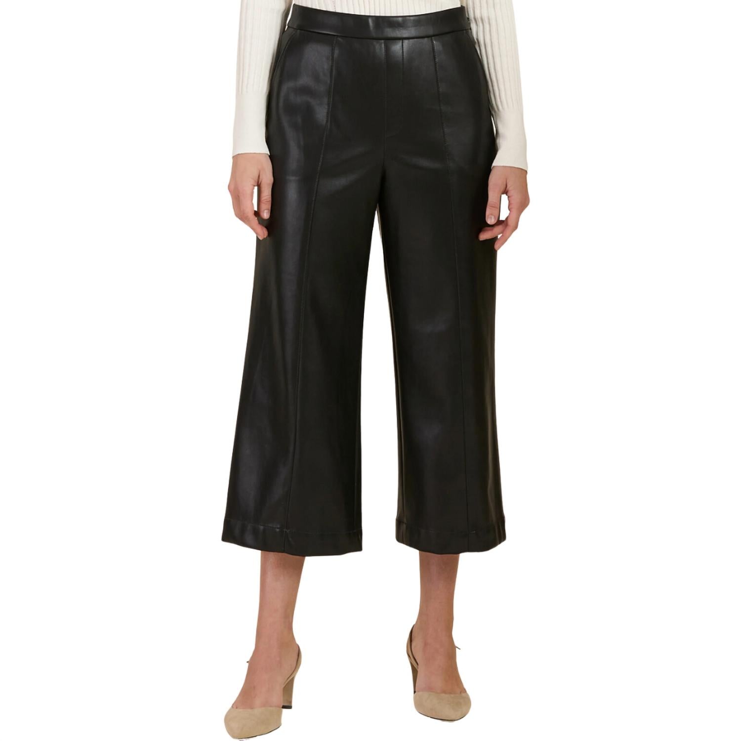 

Укороченные брюки Payton Pleather черного цвета Tyler Boe