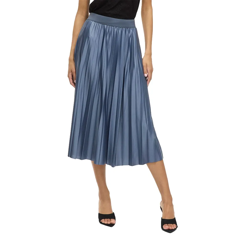 

Юбка Vila Nitban midi skirt, синий