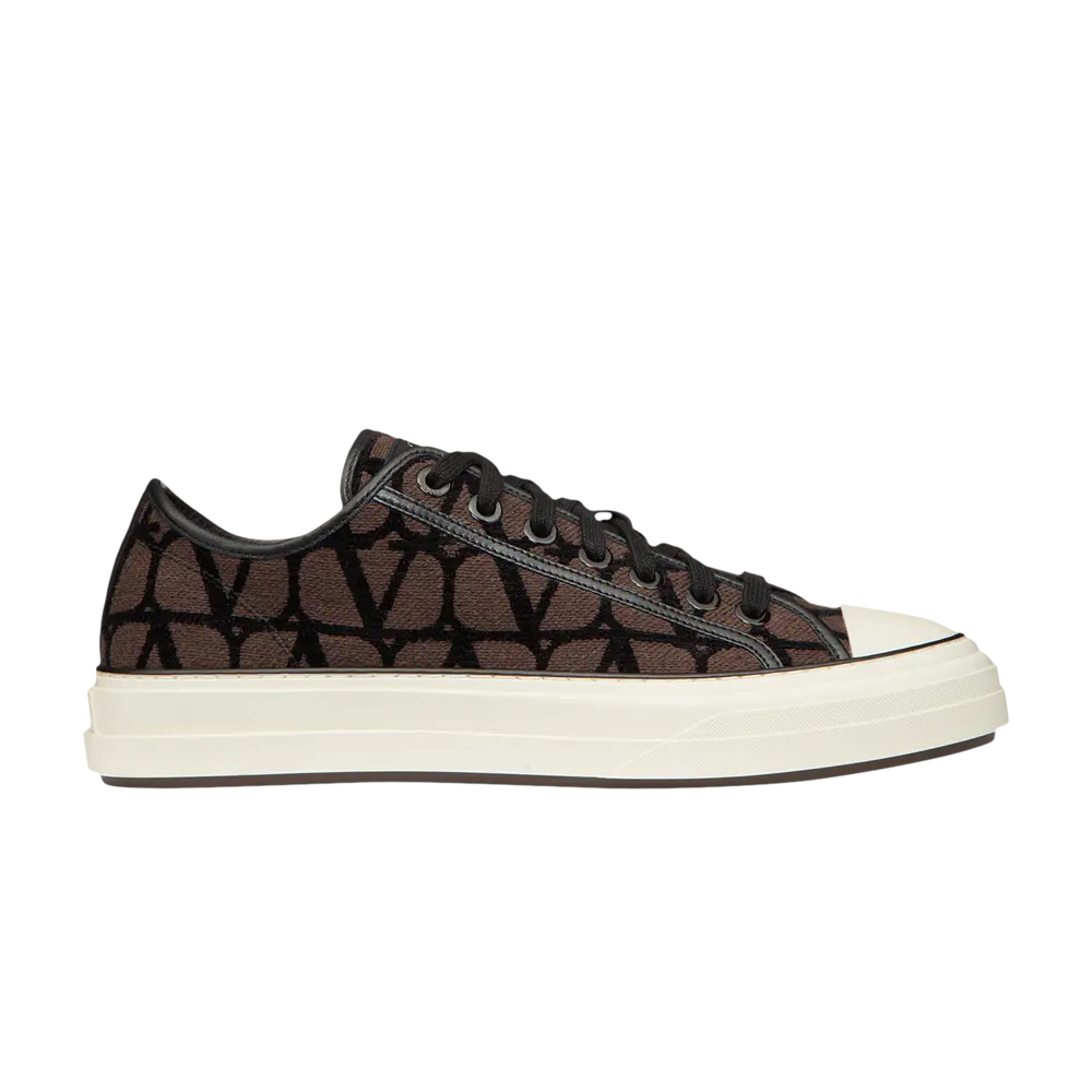 Низкие кроссовки Valentino Toile Iconographe Low, коричневый