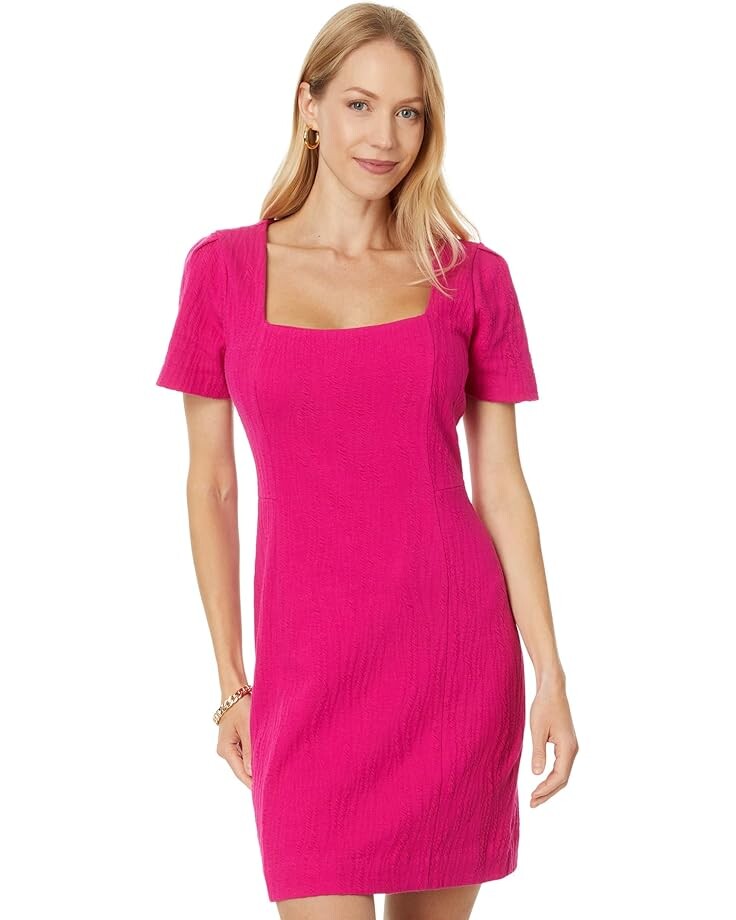 

Платье Lilly Pulitzer Brinley Stretch Shift, цвет Mystique Pink Wavy Knit Jacquard