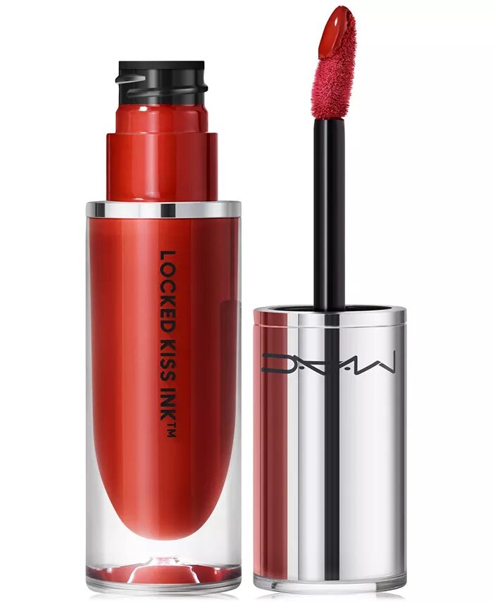 

Чернильная губная помада Locked Kiss Mac, цвет Extra Chili (Warm Brick Red)