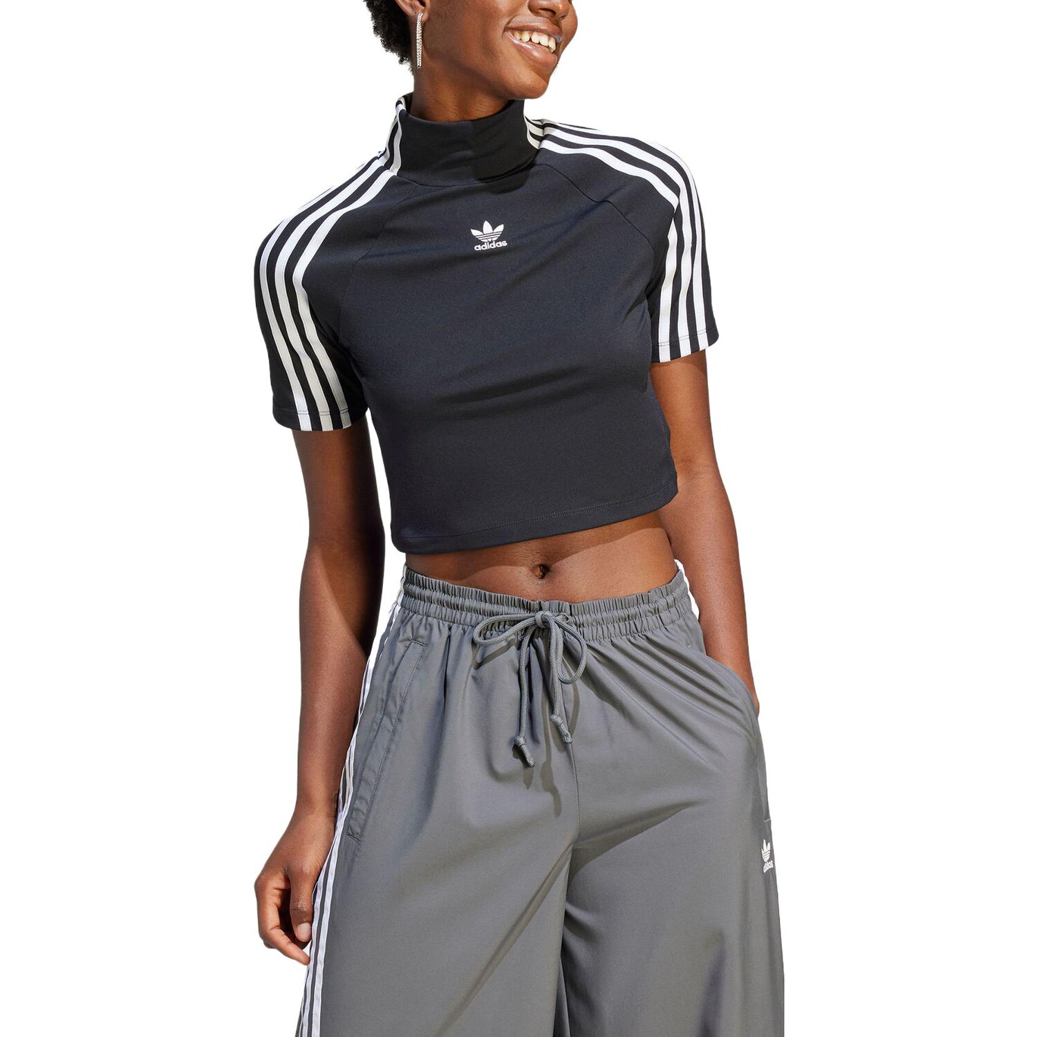 Женская футболка Adidas Originals, черная — фото 2