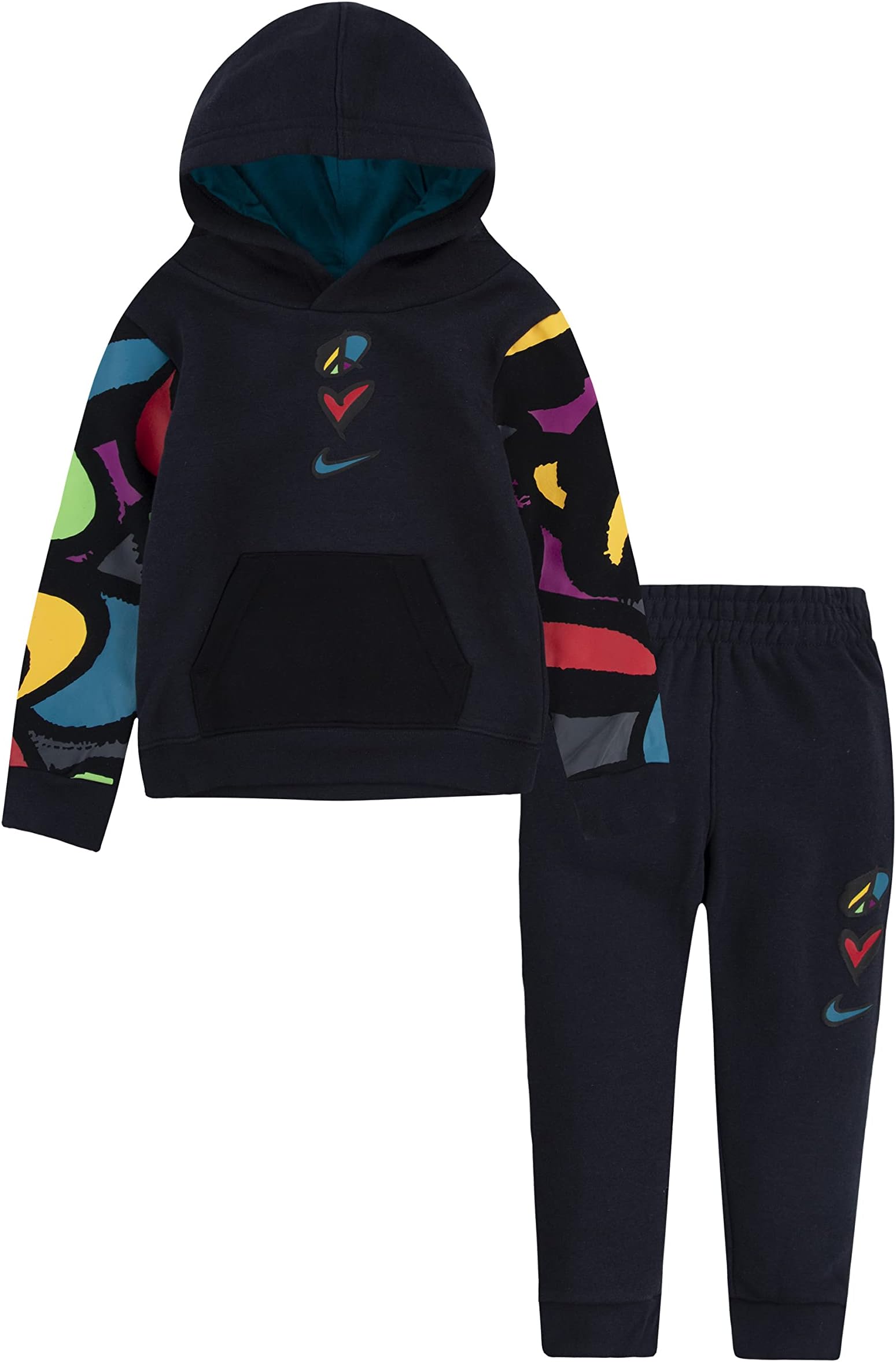 

Детский набор Nike Peace Love Swoosh Joggers, цвет Off Noir