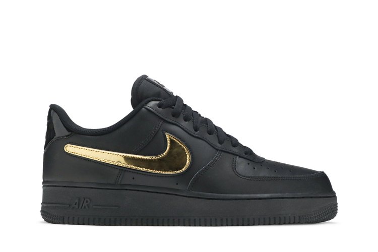 

Кроссовки Nike Air Force 1 Low '07 LV8 'Removable Swoosh - Black Gold', черный