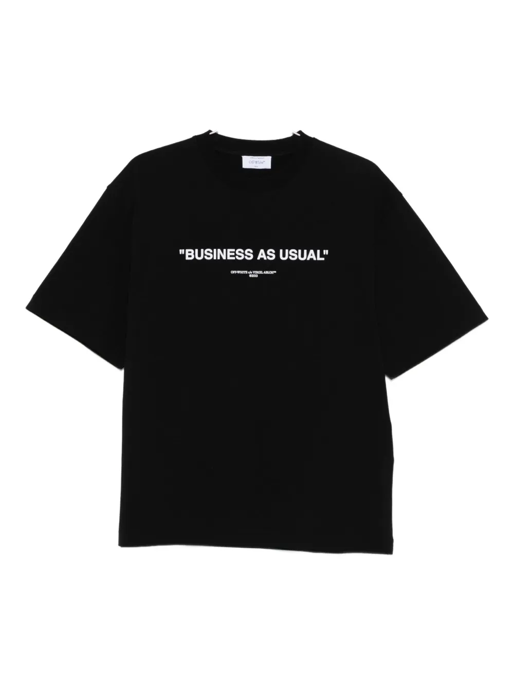 

Футболка с принтом слогана OFF-WHITE, черный