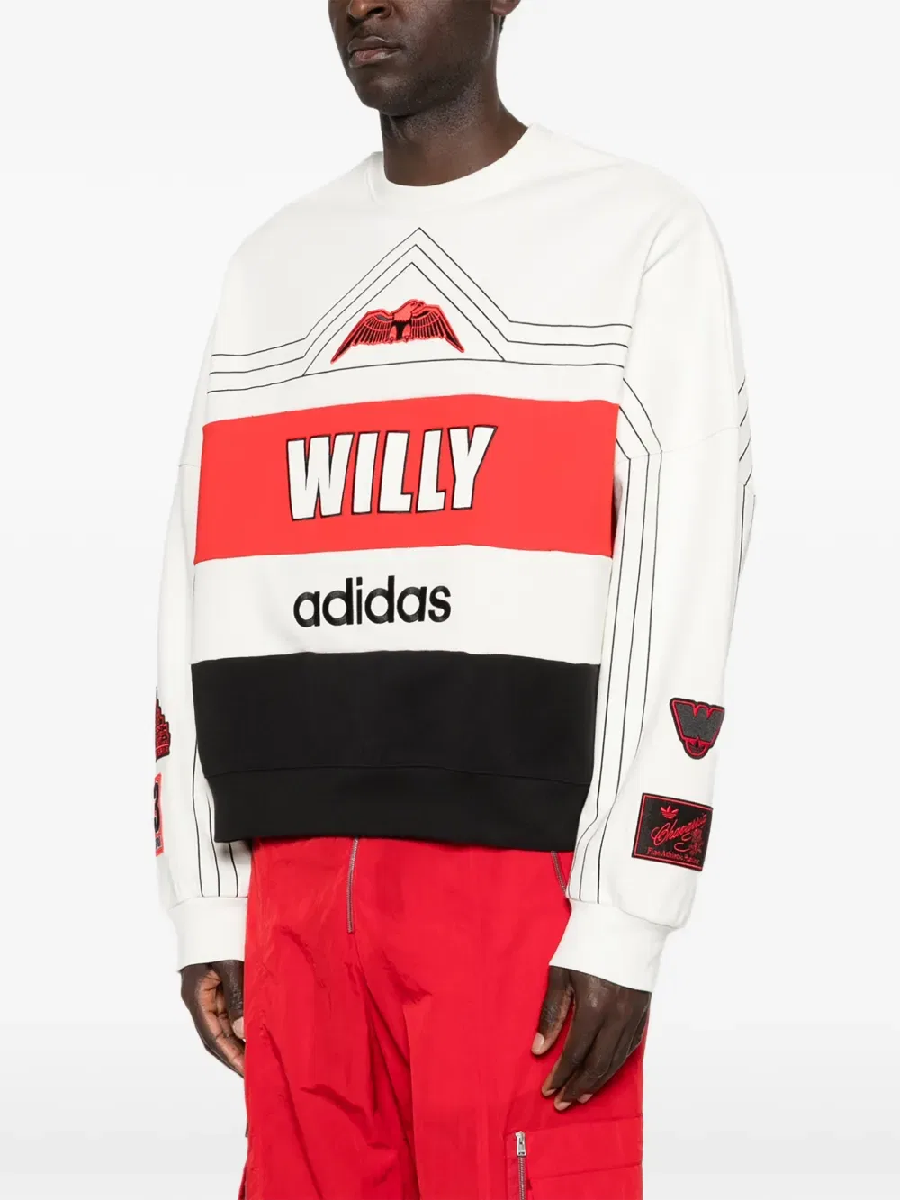 Толстовка BBall из коллаборации с Willy Chavarria Adidas, белый — фото 3