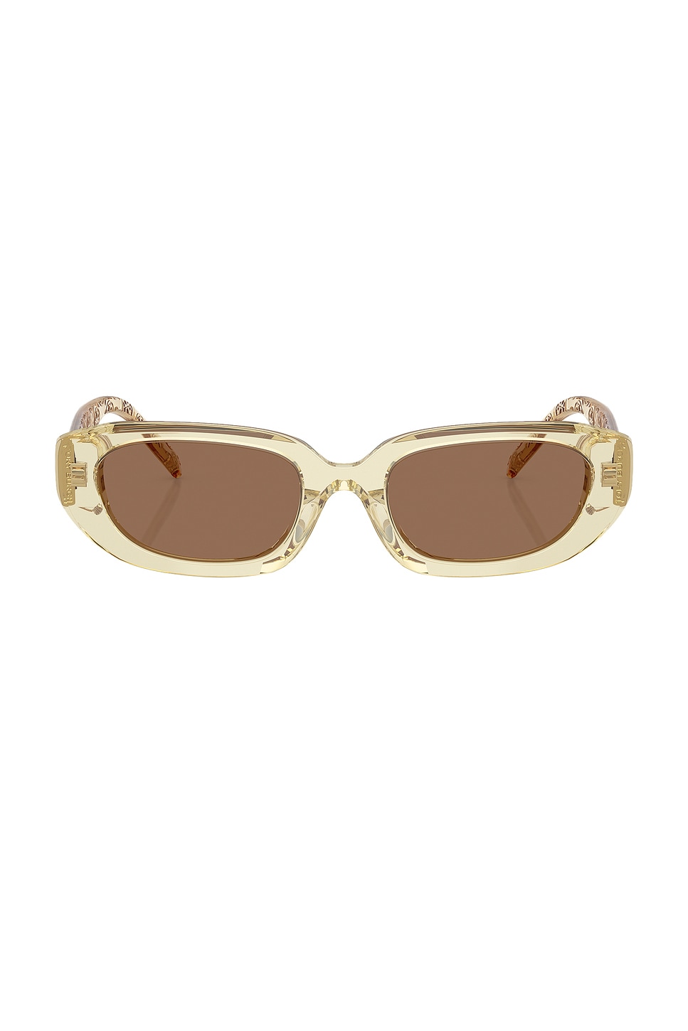 

Прямоугольные солнцезащитные очки Tory Burch, transparent yellow