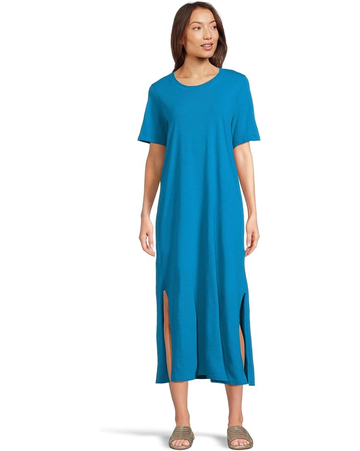 

Платье Eileen Fisher Crew Neck Dress, цвет Oahu Blue