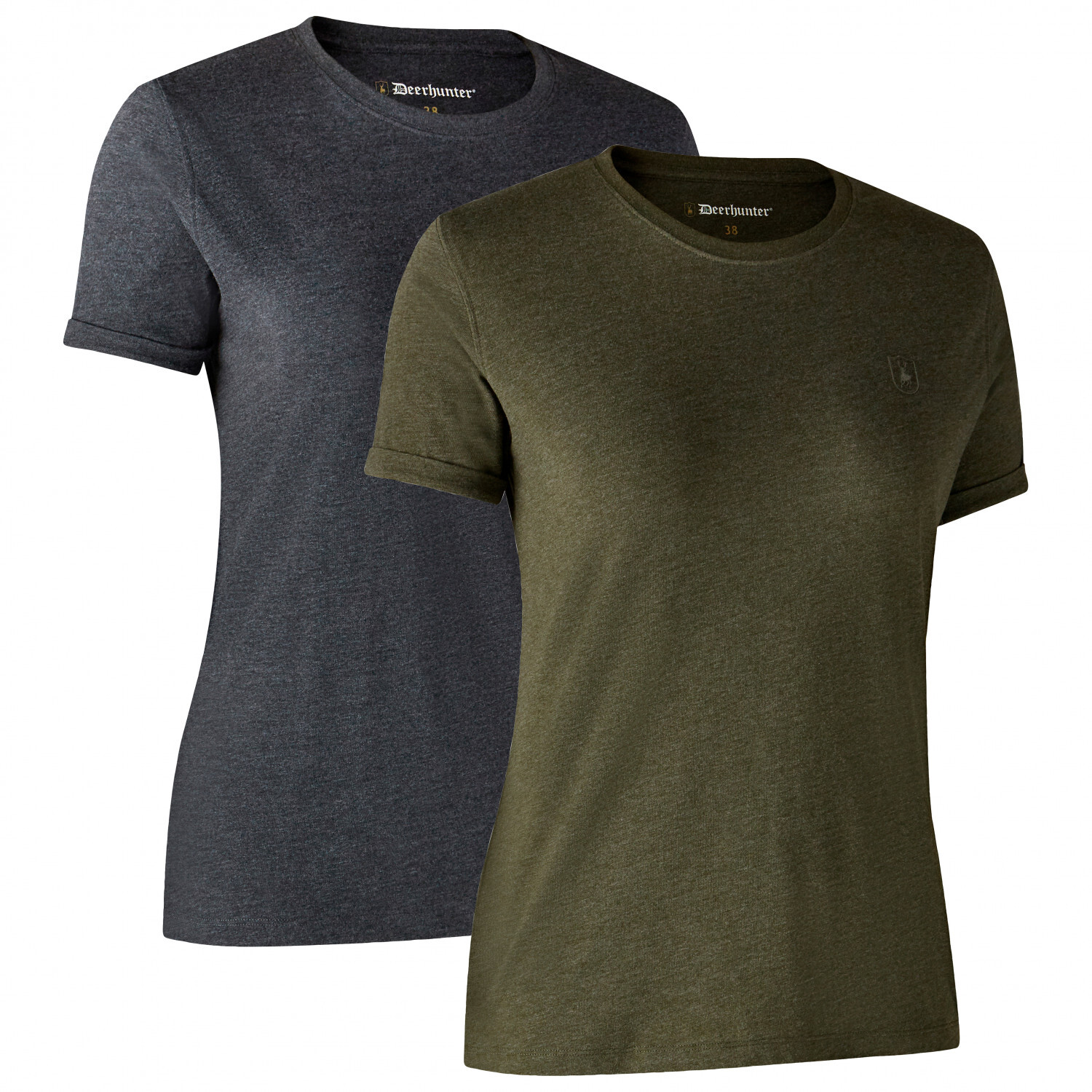

Футболка Deerhunter Women's Basic 2 Pack, цвет Adventure Green Melange