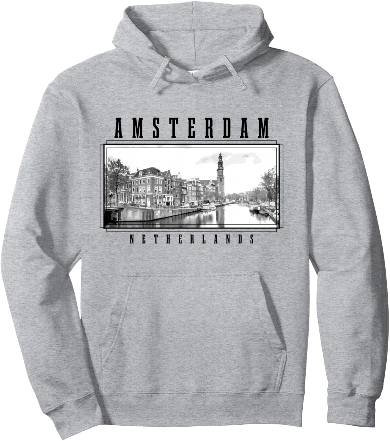 

Амстердам, Нидерланды, Амстердам, Худи Amsterdam, Netherlands - Amsterdam Apparel Co., серый