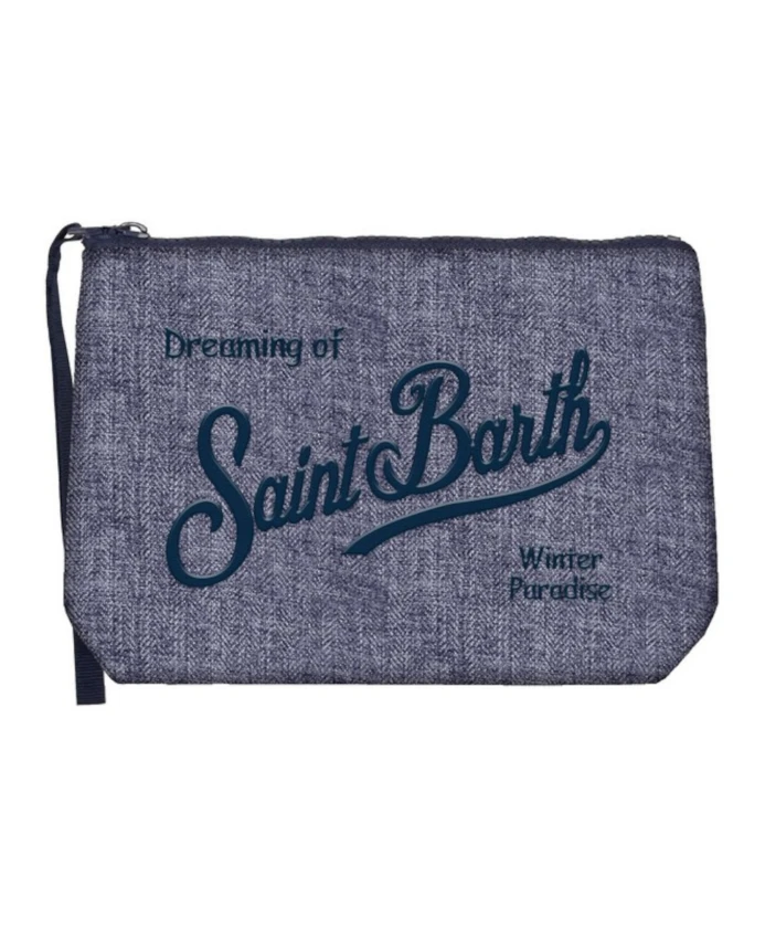 

Фланелевая сумка-клатч А-силуэта Mc2 Saint Barth, синий