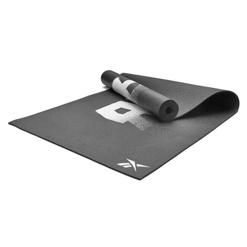 

Коврик для йоги Reebok, 4 мм, двусторонний, черный