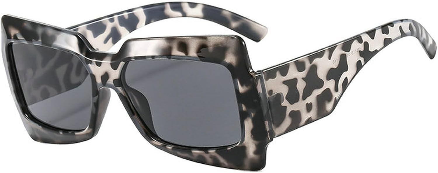 

Винтажные солнцезащитные очки COTIA в крупной оправе для женщин, элегантные очки-бабочки, большие солнцезащитные очки для мужчин, нестандартной квадратной формы, модные очки, Grey Leopard