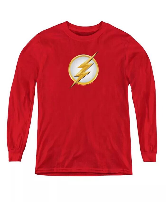 

Молодежные новые толстовки с длинным рукавом с логотипом Flash, красный