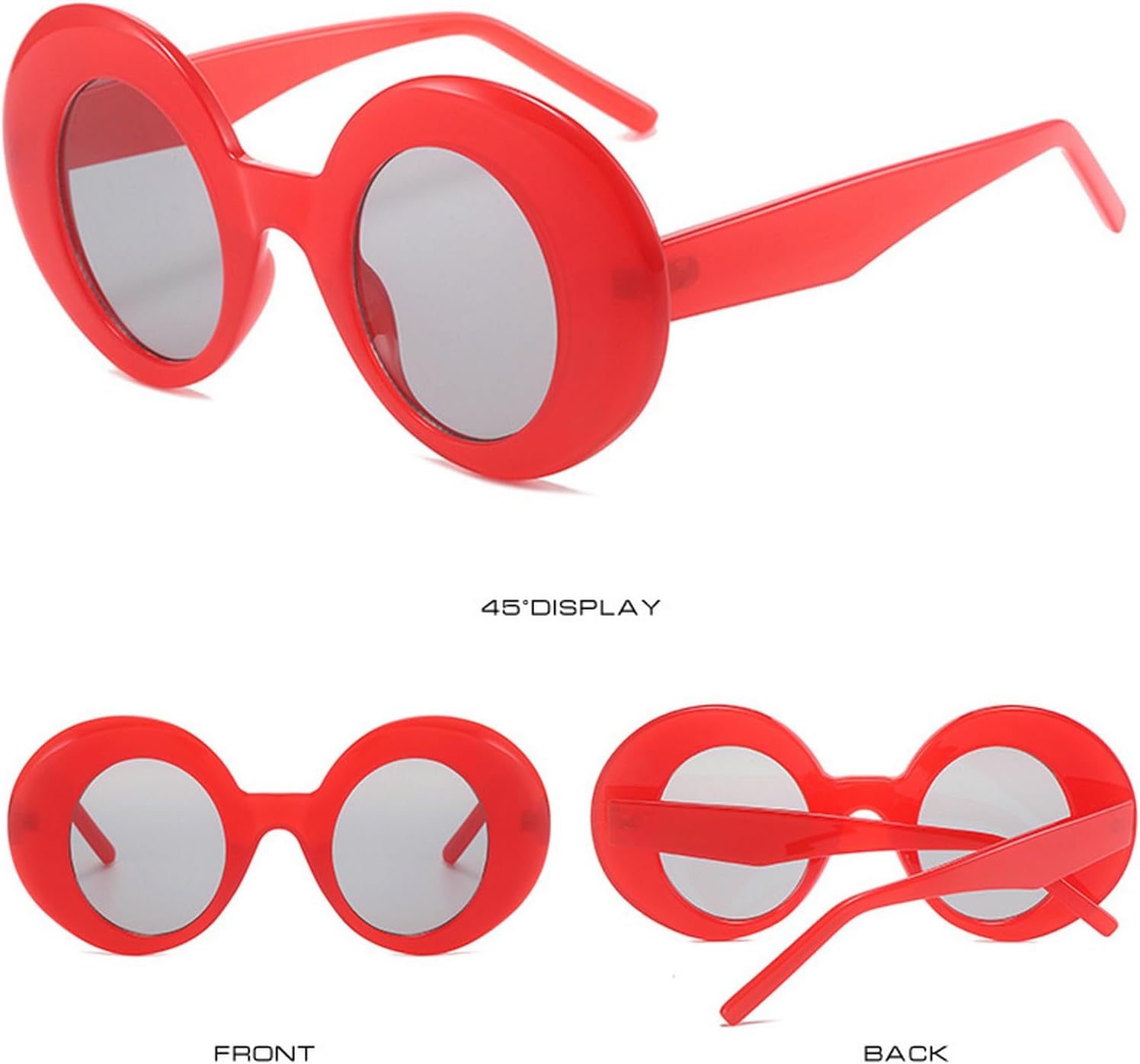 

Солнцезащитные очки Laureles овальной формы для женщин и мужчин, круглые, с градиентным переходом, в стиле Y2k, винтажные панк-очки, защита от ультрафиолета UV400, Red