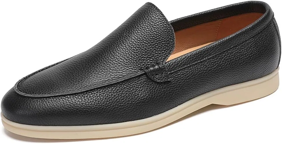 Лоферы кожаные Men's Loafers, Black FIAVOM
