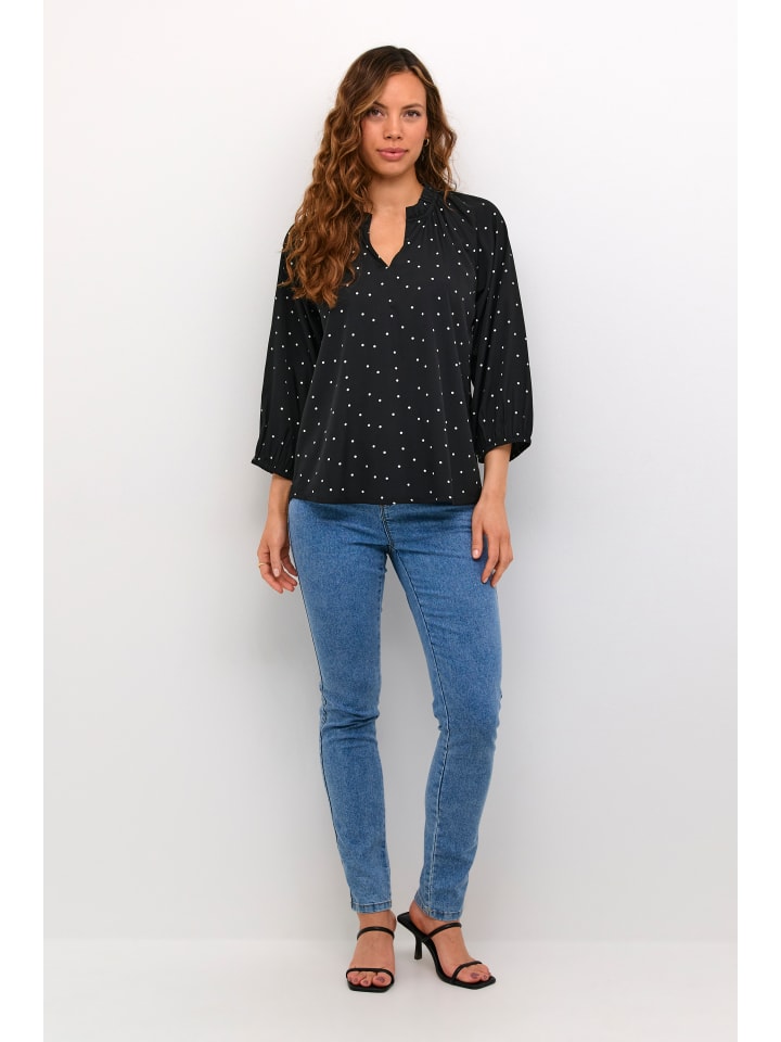 

Блузка Kaffe, цвет black/chalk dot print