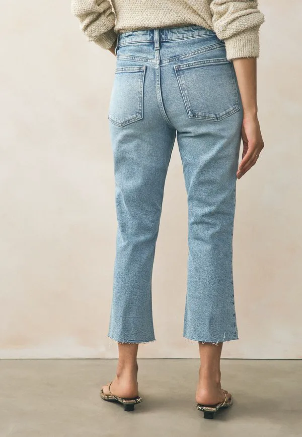 Укороченные удобные эластичные джинсы прямого кроя Next, Mid Blue — фото 2
