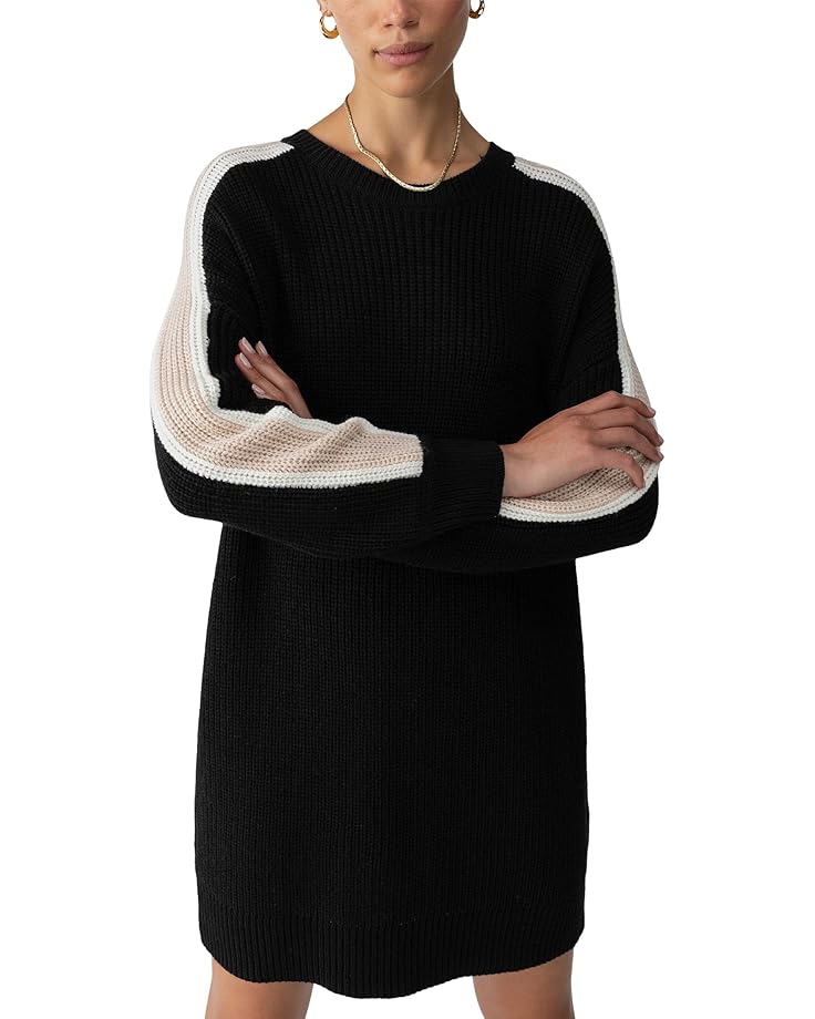 

Платье Sanctuary Speedway Sweater Dress, цвет Black/Milk/T.Almond