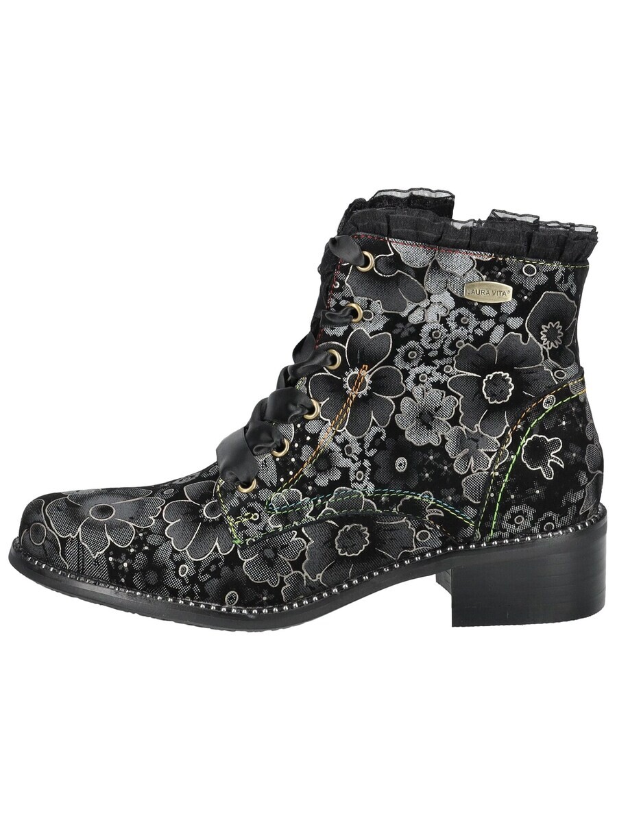 Ботильоны на шнуровке Laura Vita Lace-Up Ankle Boots, черный — фото 2