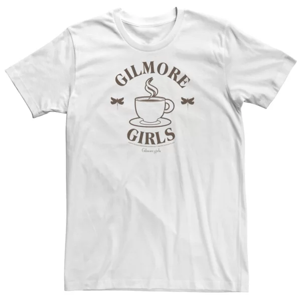 

Футболка с логотипом Gilmore Girls и кружкой кофе для высоких и полных Licensed Character, белый